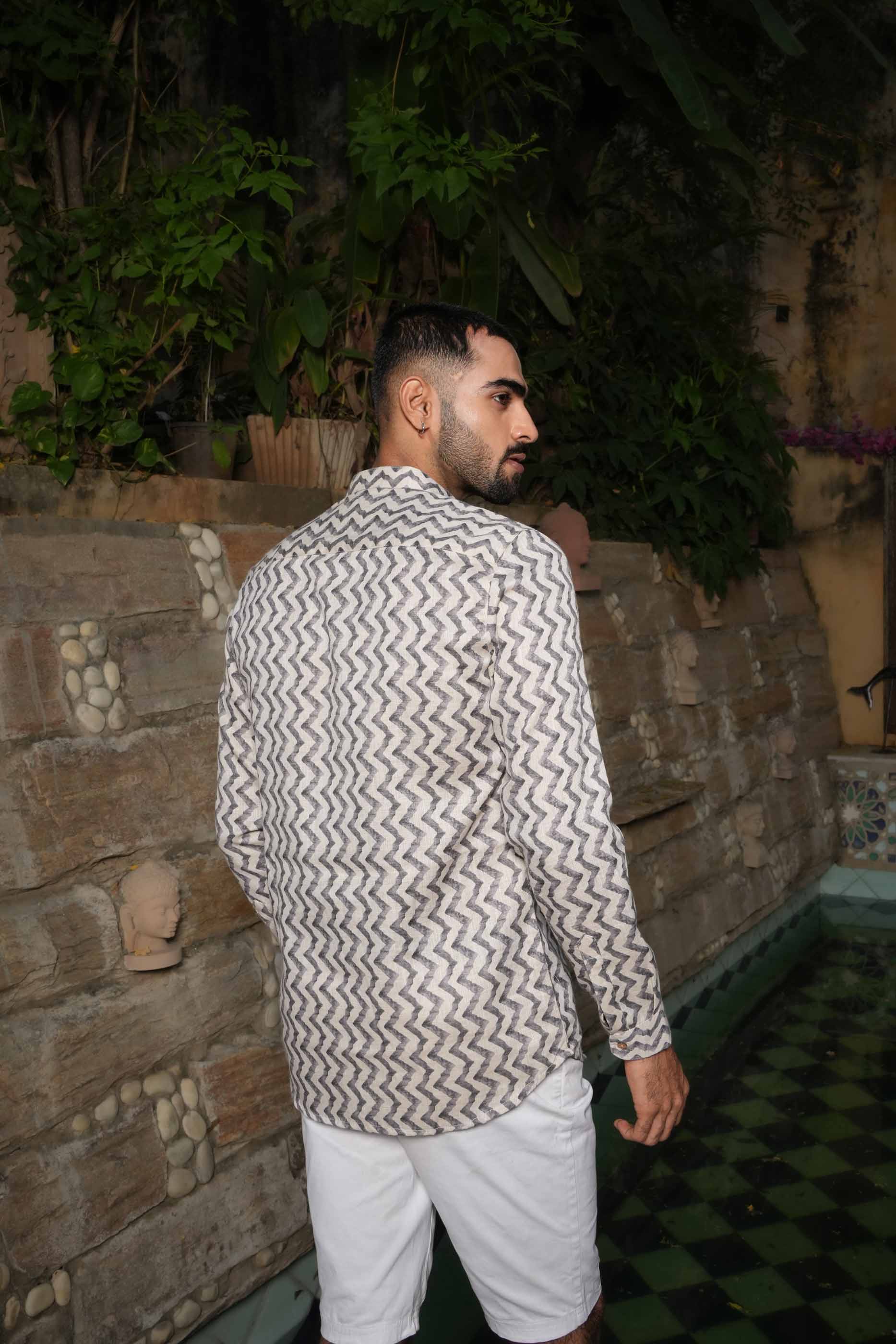 Grey ZigZag Shirt